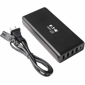 Eaton Tripp Lite Series USB-IF Certified Multi-Device USB Charger, 110W Total, 1x USB-C PD 3.0 PD port (86W) and 4x USB-A 