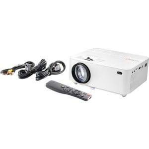 Projecteur LCD Technaxx Beamer TX-113 - 16:9 - Blanc - VGA - Résolution 800 x 480 - 1800 lm - 2,000:1 - Avant - 480p - 400