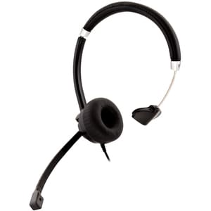 V7 Deluxe HA401 Kabel Kopfbügel, Auf den Ohren Mono Headset - Schwarz, Silber - Microsoft-Teams-Zertifizierung - Monaural 