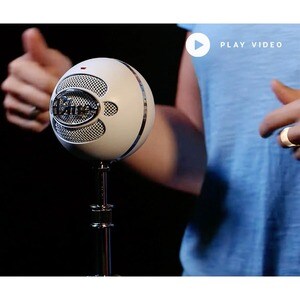 Blue Snowball Wired Condenser Microphone - 40 Hz to 18 kHz - Cardioid, Omni-directional - Stand Mountable - USB