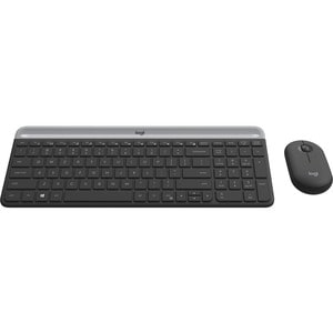 Logitech MK470 Tastatur & Maus - QWERTZ - Schweizerisch - Kabellos, Funk USB - Optische, Kabellos, Funk, USB, 1000 dpi Bew