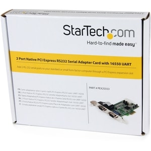 StarTech.com PEX2S553 Serial Adapter - Half-height/Low-profile Plug-in Card - PCI Express x1 - PC, Mac, Linux - 2 x Number
