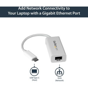 StarTech.com Gigabit Ethernet Adapter for Computer/Notebook - 10/100/1000Base-T - Desktop - USB 3.1 - Realtek RTL8153 - 1 