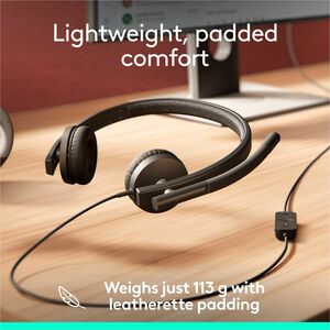 Logitech H570e Wired Over-the-head Stereo Headset - Binaural - Supra-aural - 31.50 Hz to 20 kHz - Noise Cancelling, Electr