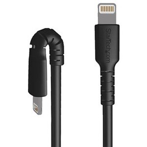 StarTech.com 3 foot/1m Durable Black USB-C to Lightning Cable, Rugged Heavy Duty Charging/Sync Cable for Apple iPhone/iPad