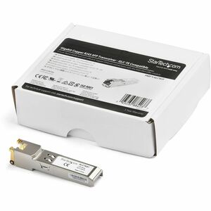 StarTech.com SFP (mini-GBIC) - 1 x RJ-45 1000Base-T LAN - 1 Each - For Data Networking - Twisted PairGigabit Ethernet - 10