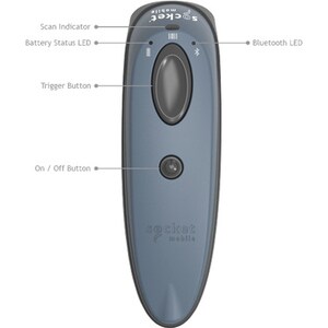 Socket Mobile DuraScan D740 Handheld Barcode Scanner - Wireless Connectivity - Utility Gray - 2 scan/s - 495 mm Scan Dista
