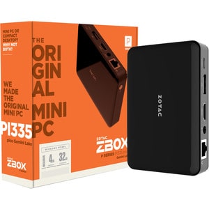 Desktop Computer Zotac ZBOX pico PI335 - Intel Celeron N4100 1,10 GHz Prozessor - 4 GB RAM LPDDR4 - 64 GB Größe Flash-Spei