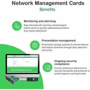 Device monitoring and management, Network Management Cards, NMC3 with Environmental Monitoring, secure remote UPS monitori