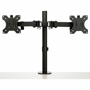 StarTech.com Desk Mount Dual Monitor Arm, Ergonomic VESA Compatible Mount for up to 32" (17.6lb/8kg) Display, Clamp/Gromme