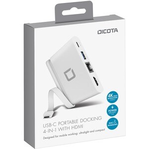 Dicota USB Type C Docking Station for Notebook - 100 W - 3 x USB Ports - USB Type-C - Network (RJ-45) - HDMI - Wired