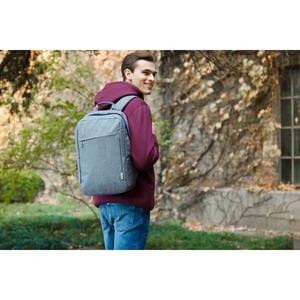 Lenovo B210 Carrying Case (Backpack) for 39.6 cm (15.6") Lenovo Notebook - Grey - Polyester Fabric Exterior Material - Sho