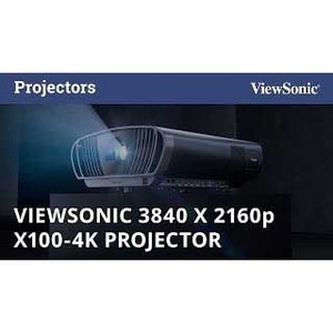 ViewSonic X100-4K True 4K UHD Projector with 1200 ANSI Lumens, Harman Kardon Speakers, HDMI, USB, 125% Rec 709, and Frame 