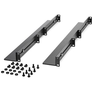 StarTech.com 1U Rackmount Rackschiene für LAN-Schalter, Patchfeld, Server, UPS - Schwarz - Kalt gewalzter Stahl