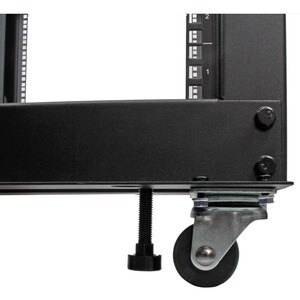 StarTech.com 4-Pfosten 8 HE Mobiles Open Frame Serverrack, 19" Netzwerk Rack, Rack für AV/IT; Rollen, Nivellierfüße oder B
