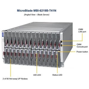 Supermicro MicroBlade MBI-6219B-T41N Blade Server - Xeon D-2141I - Serial ATA/600 Controller - Intel Chip - 128 GB RAM Sup