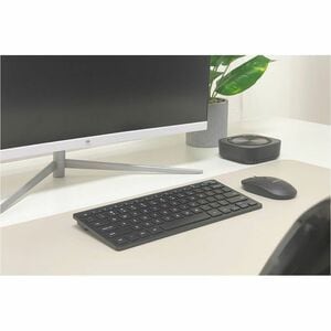 Macally RF Wireless Keyboard and Mouse For Windows PC - USB Scissors Wireless RF 2.40 GHz Keyboard - 78 Key - Black - USB 