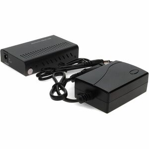 AddOn Transceiver/Media Converter - TAA Compliant - 1 Port(s) - 1 x Network (RJ-45) - Twisted Pair, Optical Fiber - Single
