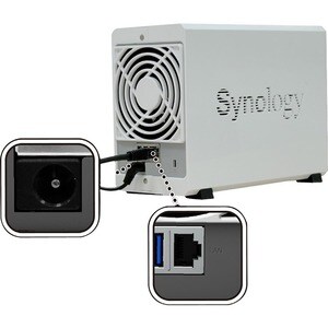 Synology DiskStation DS220J 2 x Total Bays SAN/NAS Storage System RTD1296 Quad-core (4 Core) 1.40 GHz - 512 MB RAM - DDR4 