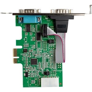 StarTech.com 2-port PCI Express RS232 Serial Adapter Card - PCIe to Dual Serial DB9 RS-232 Controller - 16950 UART - Windo