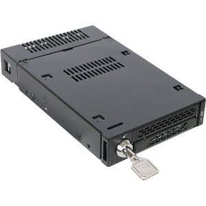 Icy Dock MB833M2K-B Drive Enclosure for 3.5" M.2, PCI Express NVMe - Mini-SAS HD Host Interface Internal - Black - Hot Swa