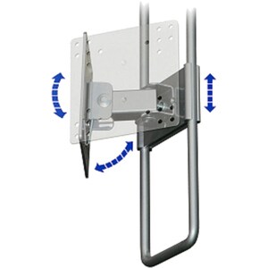 R-Go R-Go Steel Mounting Bracket for Monitor, Flat Panel Display - Silver - Height Adjustable - 1 Display(s) Supported - 6