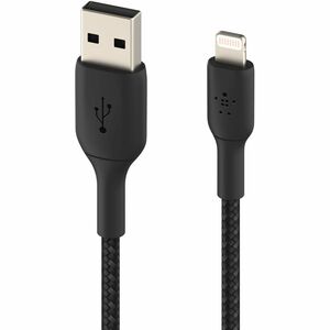 Belkin 15 cm Lightning/USB Data Transfer Cable - First End: Lightning - Second End: USB Type A - MFI - Black