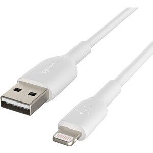 Belkin BoostCharge 2.99 m Lightning/USB Data Transfer Cable - 1 - Cable for iPad, iPad Pro, iPhone - First End: 1 x USB Ty