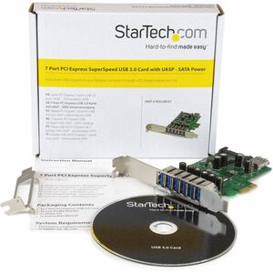 7 PORT PCI EXPRESS USB 3.0 CARD - STANDARD & LOW-PROFILE - SATA POWER - UASP SUPPORT - 1 INTERNAL & 6 EXTERNAL USB 3.0 POR