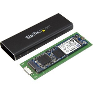 StarTech.com Drive Enclosure SATA/600, M.2 - USB 3.0 Micro-B Host Interface - UASP Support External - Black - TAA Complian