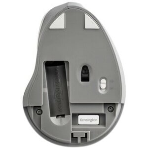 Kensington Pro Fit Ergo Vertical Wireless Mouse - Wireless - Radio Frequency - 2.40 GHz - Grey - USB - 1600 dpi - Scroll W