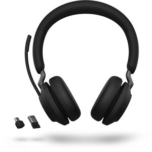 Jabra Evolve2 65 Wireless Over-the-head Stereo Headset - Black - Microsoft Teams Certification - Binaural - Supra-aural - 