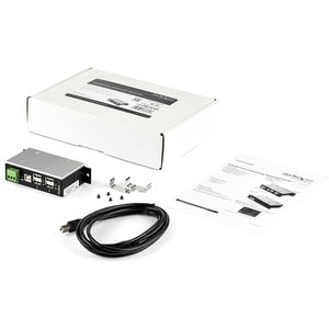 StarTech.com USB-Hub - USB Typ-B - Extern - Schwarz, Silber - TAA-konform - 4 Total USB Port(s) - 4 USB 2.0 Port(s) - PC