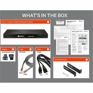 Vertiv Avocent AV3000 KVM Over IP Switch | 16 port KVM | VGA Cable (AV3216-400) - KVM over IP | Rackmount | 8 to 16 port |