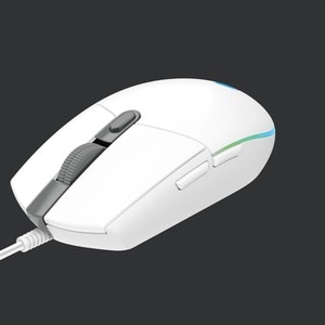 Logitech G203 Gaming Mouse - Cable - White - USB - 8000 dpi - 6 Button(s)