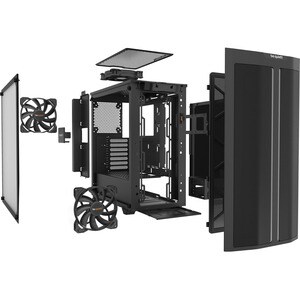 be quiet! Pure Base 500 BGW37 Computergehäuse - ATX, Micro ATX, Mini ITX Motherboard Supported - Gehärtetes Glas, Acrylnit