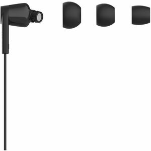 Belkin SOUNDFORM Wired Earbud Stereo Earset - Black - Binaural - In-ear - 121.9 cm Cable - USB Type C