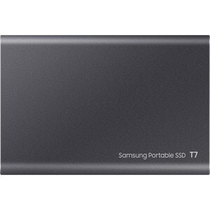 Samsung T7 MU-PC1T0T/WW 1 TB Portable Solid State Drive - External - PCI Express NVMe - Titan Gray - Gaming Console, Deskt