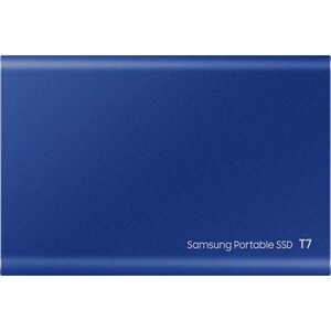 Samsung T7 MU-PC2T0H/WW 2 TB Portable Solid State Drive - External - PCI Express NVMe - Indigo Blue - Gaming Console, Desk