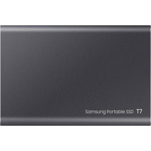 Samsung T7 MU-PC2T0T/WW 2 TB Portable Solid State Drive - External - PCI Express NVMe - Titan Gray - Gaming Console, Deskt