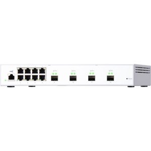 QNAP QSW-M408S 8 Ports Manageable Ethernet Switch - 2 Layer Supported - Modular - Twisted Pair, Optical Fiber - Desktop