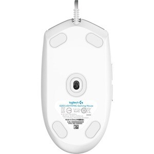 Logitech G203 Gaming Mouse - USB - 6 Button(s) - White - Cable - 8000 dpi