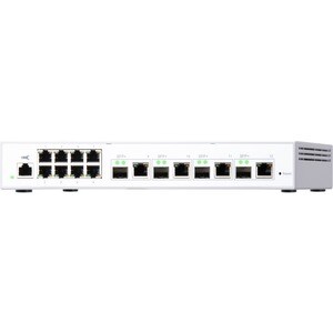 QNAP QSW-M408-4C 8 Ports Manageable Ethernet Switch - Gigabit Ethernet, 10 Gigabit Ethernet - 10/100/1000Base-T, 10GBase-T