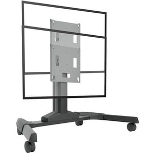 Chief Large Capacity Electric Height-Adjustable Mobile Flat Panel Cart - For Flat Panel Display - Black - 200 lb Capacity 