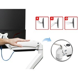 SIIG Single Monitor Aluminum Heavy Duty Desk Mount with USB and Audio Ports - 17" to 43" - Single Monitor Aluminum Heavy D