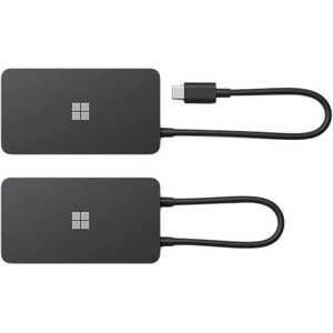 Microsoft USB-Typ C Docking Station für Notebook - Schwarz - USB Typ C - Netzwerk (RJ-45) - HDMI - VGA - Kabelgebundenes