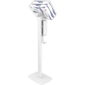 CTA Digital: Premium Thin Profile Sanitizing Station (White) - 48" Height - Floor - Steel, Acrylic - White