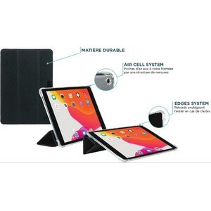 Sacoche de transport MOBILIS EDGE - Folio Style pour 25,9 cm (10,2") Apple iPad (7e géneration) Tablette - Noir, Transpare