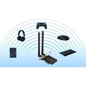 TP-Link TX50E IEEE 802.11ax Bluetooth 5.0 Dual Band Wi-Fi/Bluetooth Combo Adapter for Desktop Computer/Bluetooth Headset -