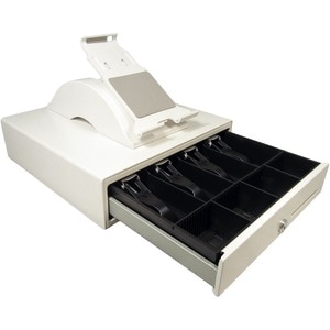 apg Genesis 1313 Cash Drawer - 4 Bill - 4 Coin - 2 Media Slot - Stainless Steel, Plastic - White - 99.8 mm Height x 332.7 